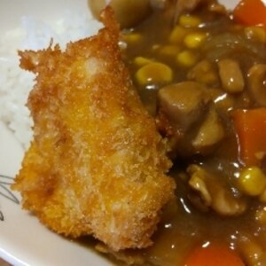 冷凍チキンカツを使ったカツカレー